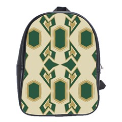 Abstract pattern geometric backgrounds   School Bag (Large)