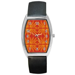 Abstract Pattern Geometric Backgrounds   Barrel Style Metal Watch by Eskimos