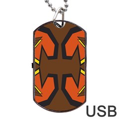 Abstract pattern geometric backgrounds   Dog Tag USB Flash (Two Sides)