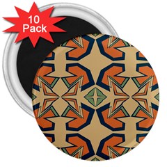 Abstract Pattern Geometric Backgrounds   3  Magnets (10 Pack)  by Eskimos