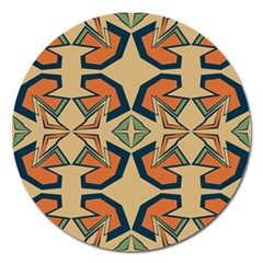 Abstract Pattern Geometric Backgrounds   Magnet 5  (round) by Eskimos