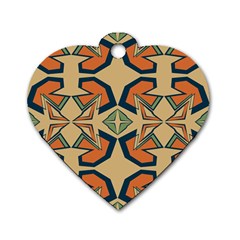 Abstract Pattern Geometric Backgrounds   Dog Tag Heart (one Side) by Eskimos