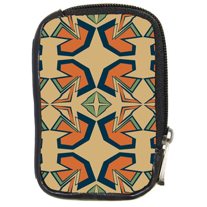 Abstract pattern geometric backgrounds   Compact Camera Leather Case