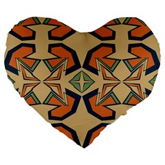 Abstract Pattern Geometric Backgrounds   Large 19  Premium Heart Shape Cushions by Eskimos