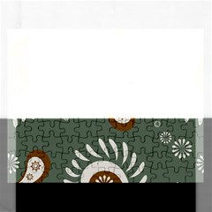 Floral Pattern Paisley Style Paisley Print  Doodle Background Rectangular Jigsaw Puzzl by Eskimos