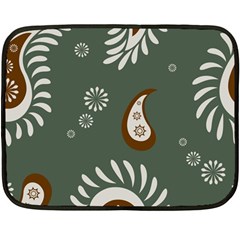 Floral Pattern Paisley Style Paisley Print  Doodle Background Double Sided Fleece Blanket (mini)  by Eskimos