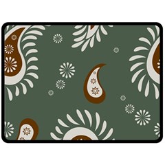 Floral Pattern Paisley Style Paisley Print  Doodle Background Fleece Blanket (large)  by Eskimos