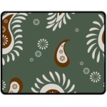 Floral pattern paisley style Paisley print  Doodle background Fleece Blanket (Medium)  60 x50  Blanket Front