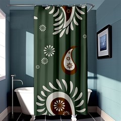 Floral Pattern Paisley Style Paisley Print  Doodle Background Shower Curtain 36  X 72  (stall)  by Eskimos