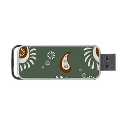 Floral Pattern Paisley Style Paisley Print  Doodle Background Portable Usb Flash (one Side) by Eskimos