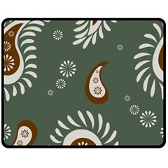 Floral Pattern Paisley Style Paisley Print  Doodle Background Double Sided Fleece Blanket (medium)  by Eskimos