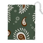 Floral pattern paisley style Paisley print  Doodle background Drawstring Pouch (5XL) Front