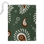 Floral pattern paisley style Paisley print  Doodle background Drawstring Pouch (5XL) Back