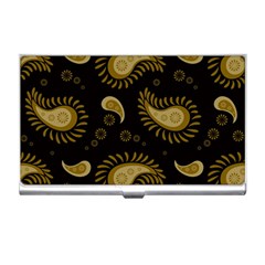 Floral Pattern Paisley Style Paisley Print  Doodle Background Business Card Holder by Eskimos