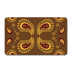 Floral Pattern Paisley Style Paisley Print  Doodle Background Magnet (rectangular) by Eskimos