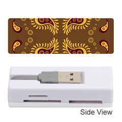 Floral Pattern Paisley Style Paisley Print  Doodle Background Memory Card Reader (stick) by Eskimos