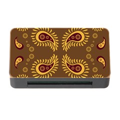 Floral Pattern Paisley Style Paisley Print  Doodle Background Memory Card Reader With Cf