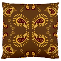 Floral Pattern Paisley Style Paisley Print  Doodle Background Large Cushion Case (two Sides) by Eskimos