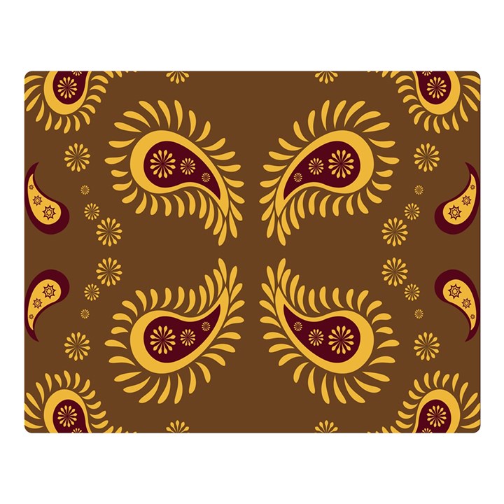 Floral pattern paisley style Paisley print  Doodle background Double Sided Flano Blanket (Large) 