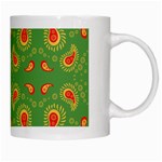 Floral pattern paisley style Paisley print  Doodle background White Mugs Right