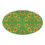 Floral pattern paisley style Paisley print  Doodle background Oval Magnet Front