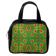 Floral Pattern Paisley Style Paisley Print  Doodle Background Classic Handbag (one Side) by Eskimos