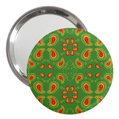 Floral Pattern Paisley Style Paisley Print  Doodle Background 3  Handbag Mirrors by Eskimos