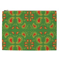 Floral Pattern Paisley Style Paisley Print  Doodle Background Cosmetic Bag (xxl) by Eskimos