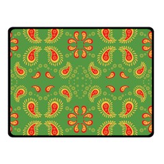 Floral Pattern Paisley Style Paisley Print  Doodle Background Double Sided Fleece Blanket (small) 