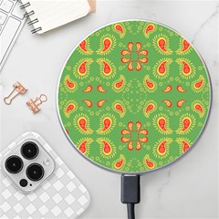 Floral Pattern Paisley Style Paisley Print  Doodle Background Wireless Charger by Eskimos