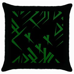 Abstract Pattern Geometric Backgrounds   Throw Pillow Case (black) by Eskimos