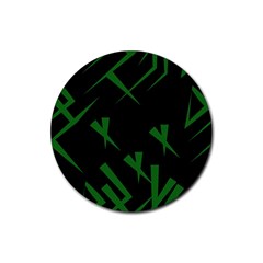 Abstract Pattern Geometric Backgrounds   Rubber Coaster (round) by Eskimos