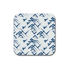 Abstract Pattern Geometric Backgrounds   Rubber Coaster (square) by Eskimos