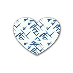 Abstract Pattern Geometric Backgrounds   Rubber Coaster (heart) by Eskimos