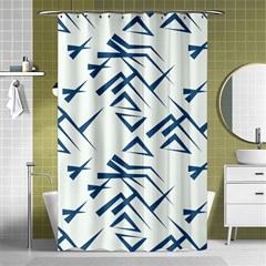 Abstract Pattern Geometric Backgrounds   Shower Curtain 48  X 72  (small)  by Eskimos