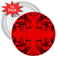 Abstract Pattern Geometric Backgrounds   3  Buttons (10 Pack)  by Eskimos