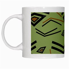 Abstract Pattern Geometric Backgrounds   White Mugs by Eskimos