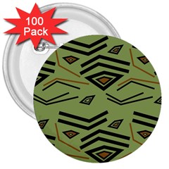 Abstract Pattern Geometric Backgrounds   3  Buttons (100 Pack)  by Eskimos