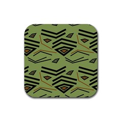 Abstract Pattern Geometric Backgrounds   Rubber Coaster (square) by Eskimos