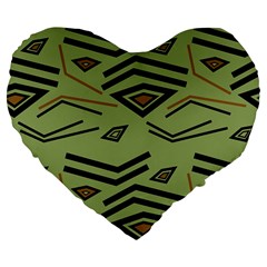 Abstract Pattern Geometric Backgrounds   Large 19  Premium Flano Heart Shape Cushions by Eskimos