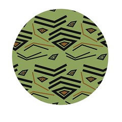 Abstract Pattern Geometric Backgrounds   Mini Round Pill Box by Eskimos