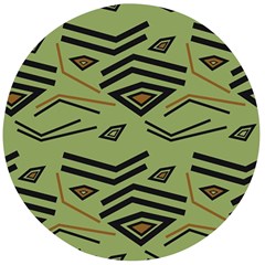 Abstract Pattern Geometric Backgrounds   Wooden Bottle Opener (round) by Eskimos