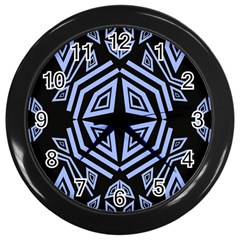 Abstract Pattern Geometric Backgrounds   Wall Clock (black)