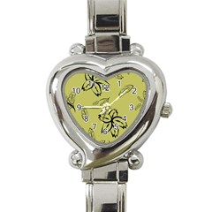 Folk Flowers Print Floral Pattern Ethnic Art Heart Italian Charm Watch by Eskimos