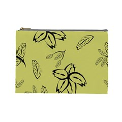 Folk Flowers Print Floral Pattern Ethnic Art Cosmetic Bag (large) by Eskimos