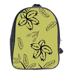 Folk Flowers Print Floral Pattern Ethnic Art School Bag (large) by Eskimos