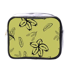 Folk Flowers Print Floral Pattern Ethnic Art Mini Toiletries Bag (one Side) by Eskimos