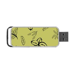 Folk Flowers Print Floral Pattern Ethnic Art Portable Usb Flash (two Sides) by Eskimos