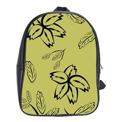 Folk Flowers Print Floral Pattern Ethnic Art School Bag (xl) by Eskimos