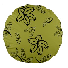 Folk Flowers Print Floral Pattern Ethnic Art Large 18  Premium Flano Round Cushions by Eskimos